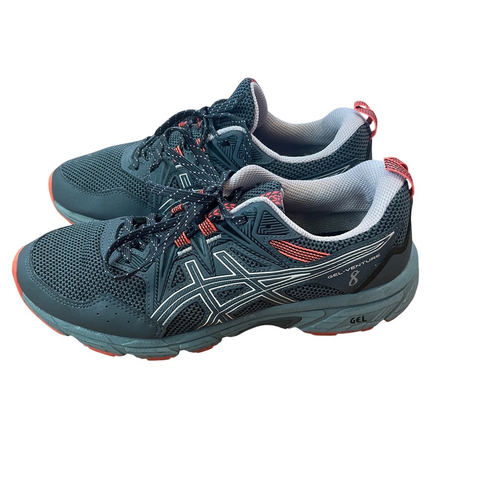 ASICS Gel-Venture 8 Womens Grey Coral Trail Running Shoes Sneakers